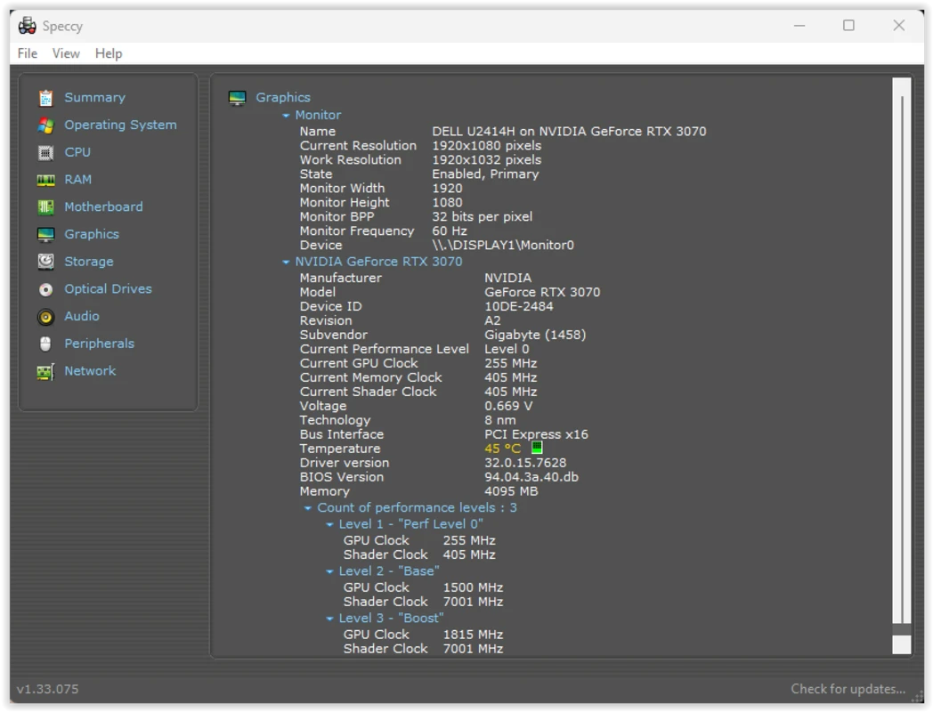 Memory timing analysis interface